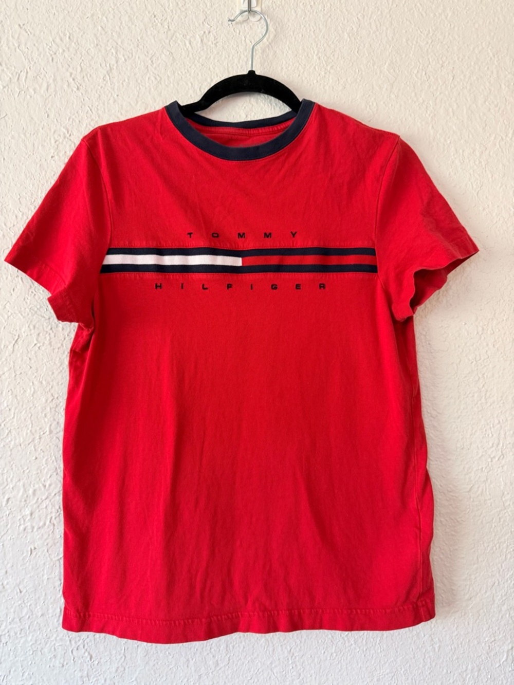 Tommy Hilfiger Red Crewneck Short-Sleeve Tee